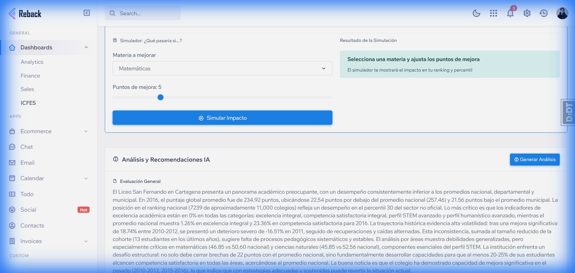 Recomendaciones de IA ICFES